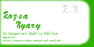 rozsa nyary business card